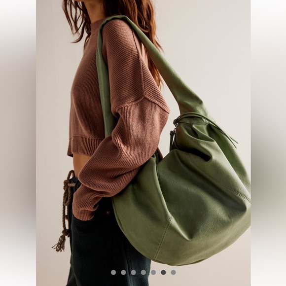 Free People Slouchy Carry All Spearmint - Picture 3 of 13